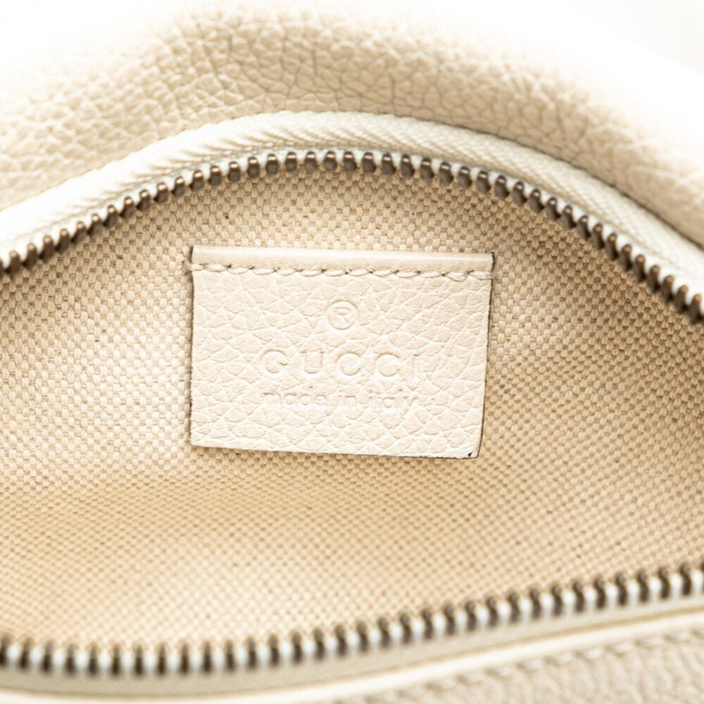 GUCCI White Leather Fanny Pack - Picture 9 of 11